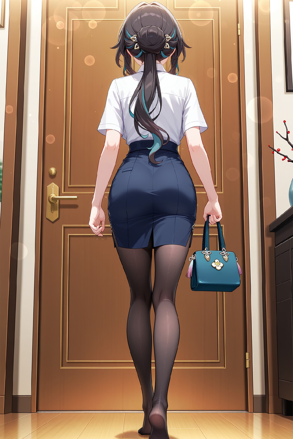 二次元职场丽人背影杀穿搭分享